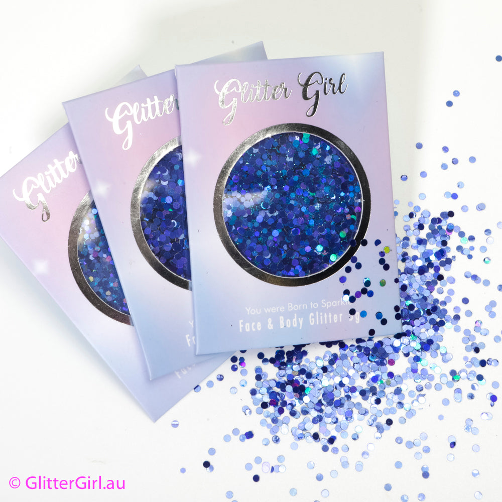 Butterfly Blue glitter girl