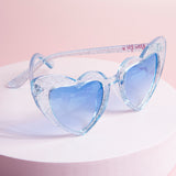 Sparkling Heart Kids Sunglasses. Enchanted Blue