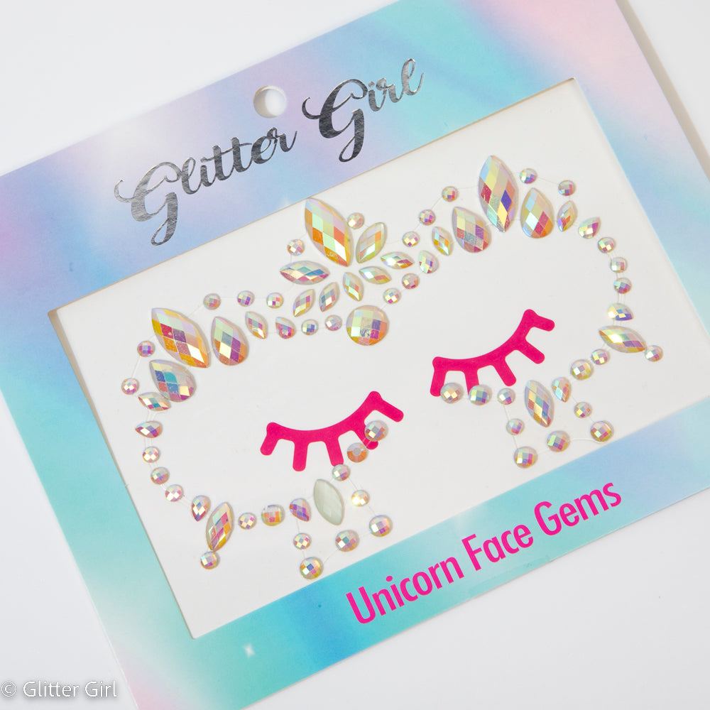 Unicorn Face Gems - Enchanted. Glow in the dark.