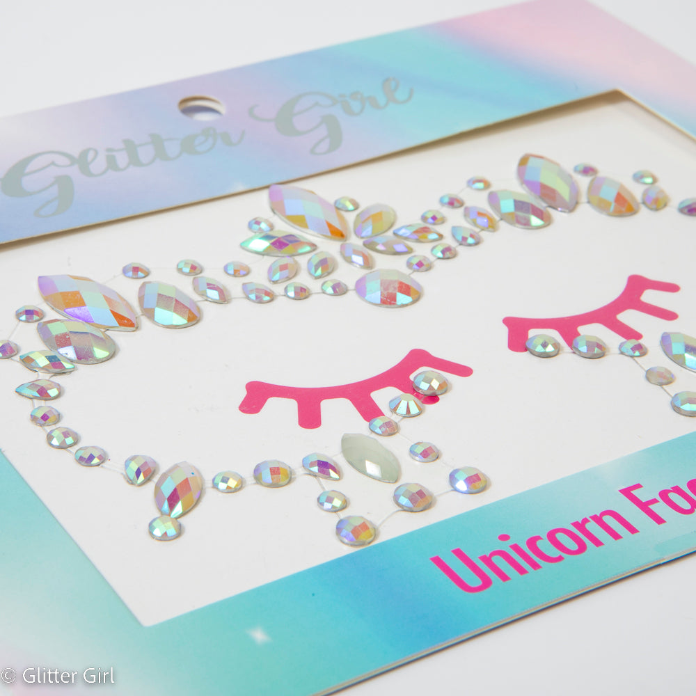 Unicorn Face Gems - Enchanted. Glow in the dark.