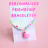 Personalised Friendship Bracelets! Minimum 50