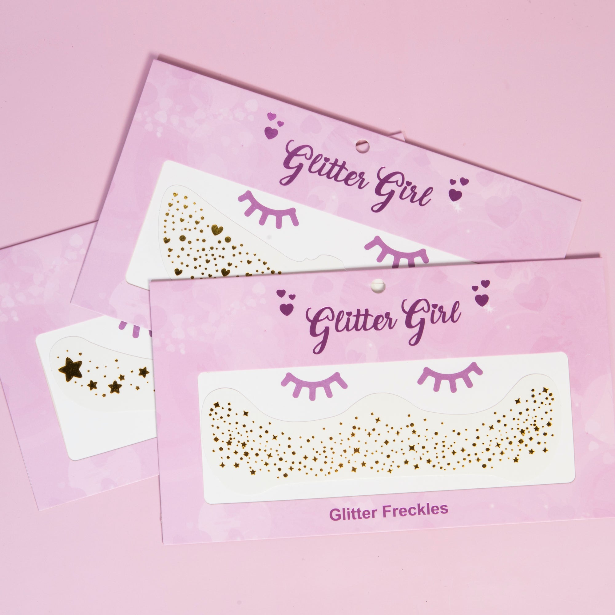 Glitter Freckles Bundle in hearts, stars and dots. the perfect party gift.

