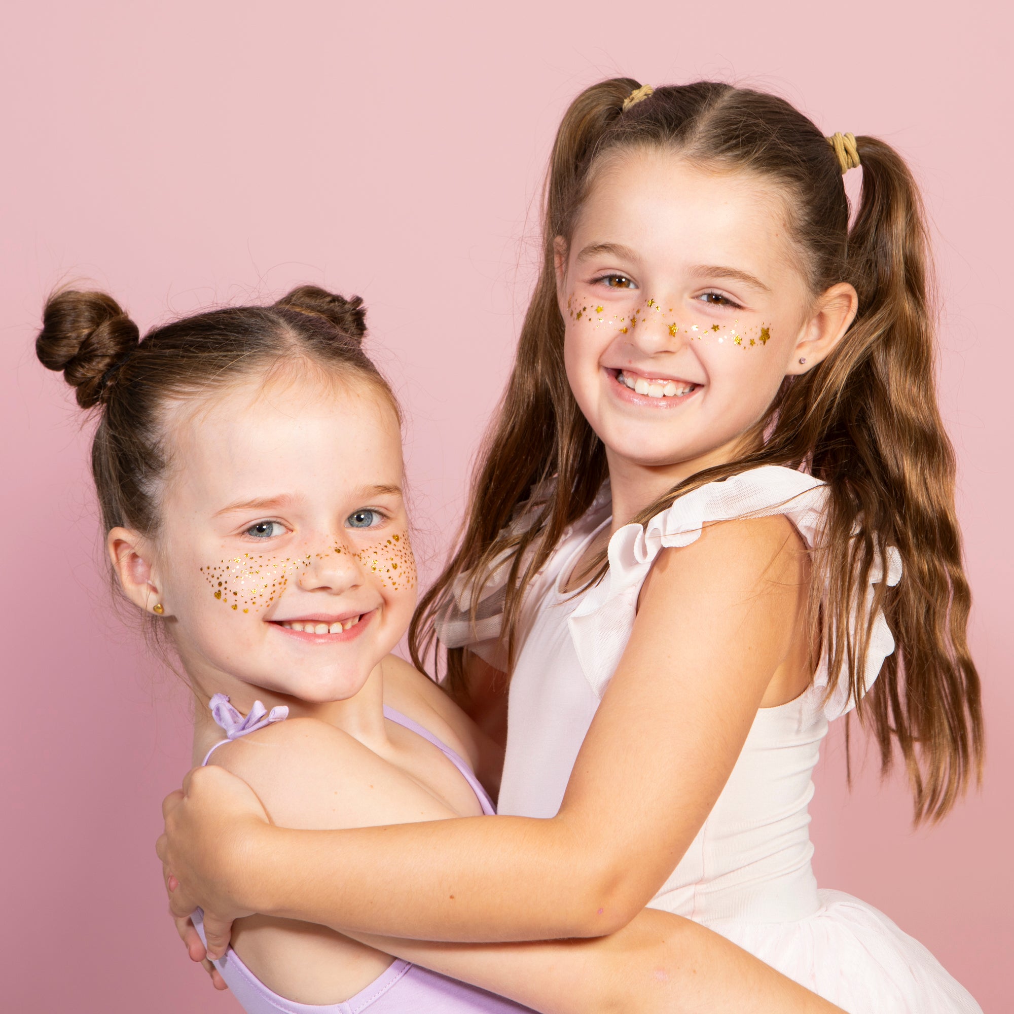Glitter Girl Glitter Freckles available in multiple shades, from stars to soft gold sparkle.