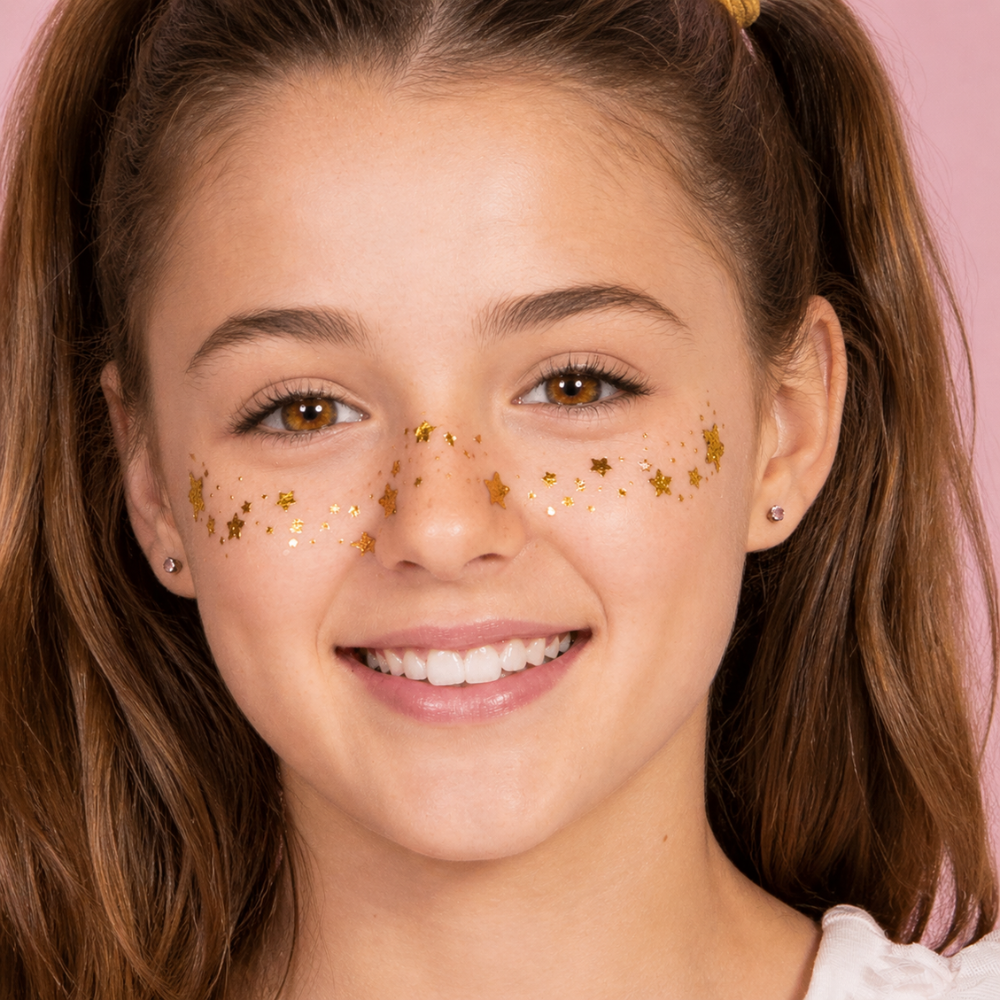 Glitter Girl Star Glitter Freckles for waterproof festival and party makeup looks