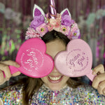 Glitter girl Heart Makeup Mirror