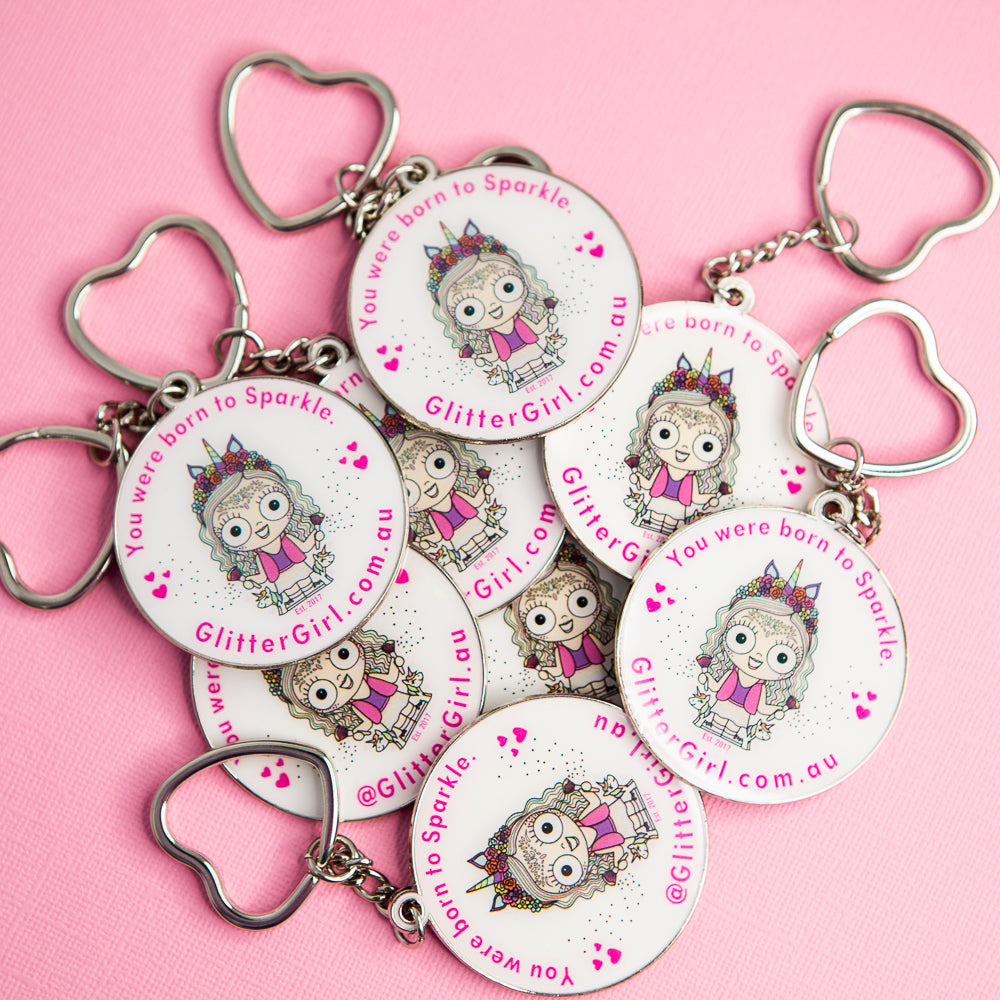 Glitter Girl Keychain