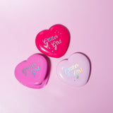 Pink Heart Pocket Mirror - Choose your fave shade.