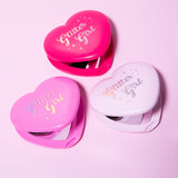 Pink Heart Pocket Mirror - Choose your fave shade.
