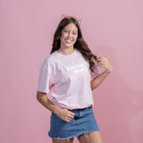 GG Pink T shirt with white puff - Adults