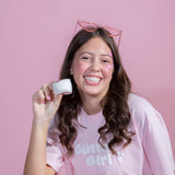 GG Pink T shirt with white puff - Adults