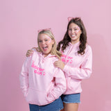 GG Pink Hoodie with Hot Pink Glow in the Dark Puff - Adults