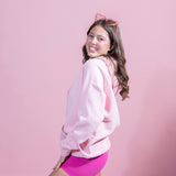 GG Pink Hoodie with Hot Pink Glow in the Dark Puff - Adults