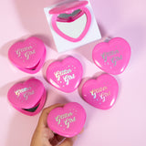 Pink Heart Pocket Mirror