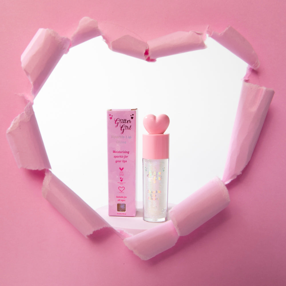 glitter-infused lip gloss for a unique look for teenager who love makeup. Kids makeup