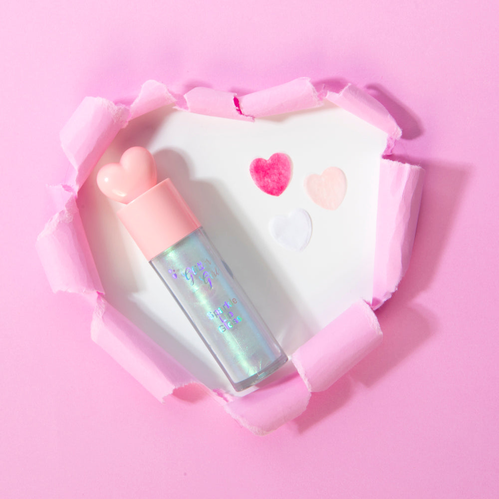 glitter-infused lip gloss for a unique look. teenager makeup