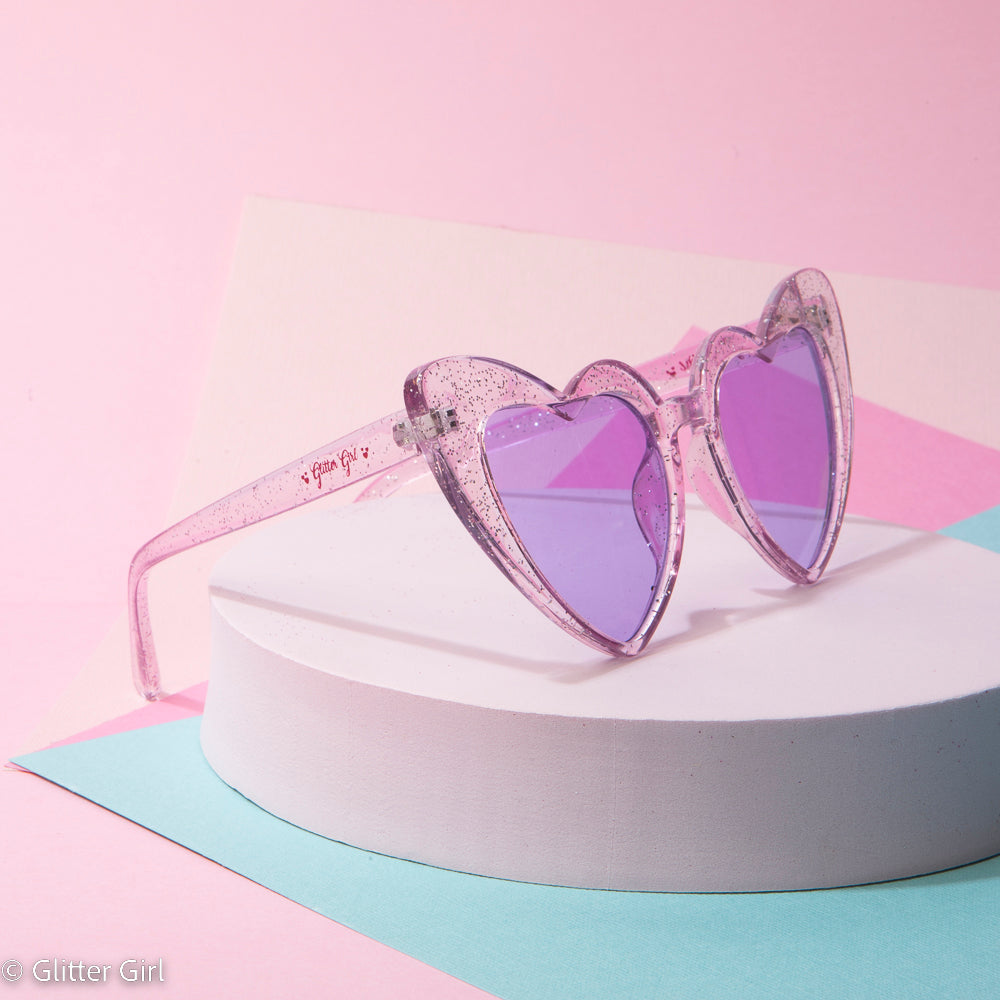 Funfetti Glitter Heart Sunglasses