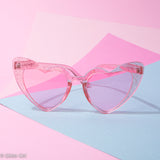 GG Pink Glitter Heart Sunglasses