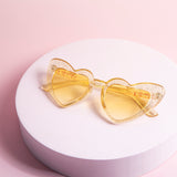 Sparkling Heart Kids Sunglasses. Sunshine Sparkle Yellow