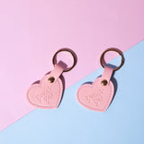 Glitter Girl Heart Keychain