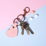 Glitter Girl Heart Keychain