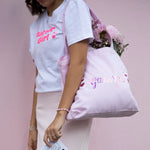 Glitter Girl Baby Pink Tote bag