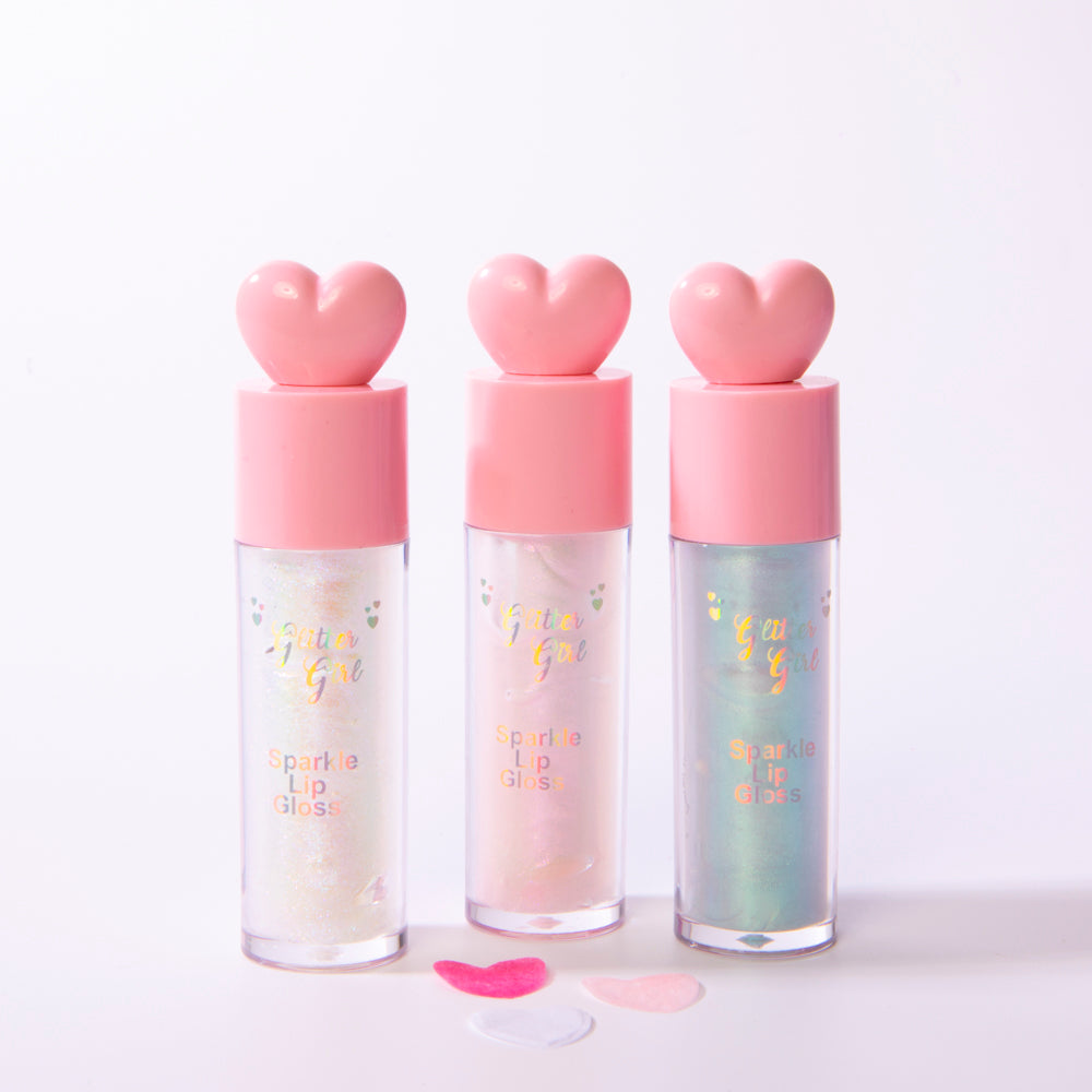 Sparkly lip gloss for a party-ready look, giving lips a glistening finish with long-lasting hydration.